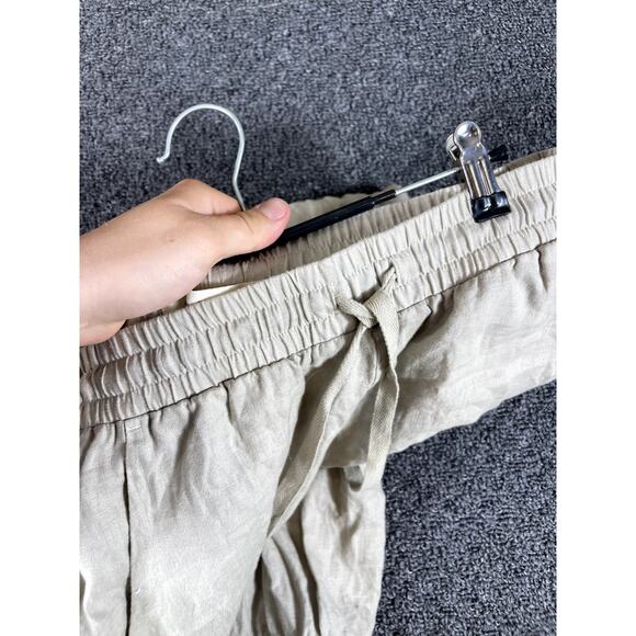 Anthropologie Cloth & Stone Jogger Pants Womens Small Woven Mid Rise Biege - Picture 5 of 8